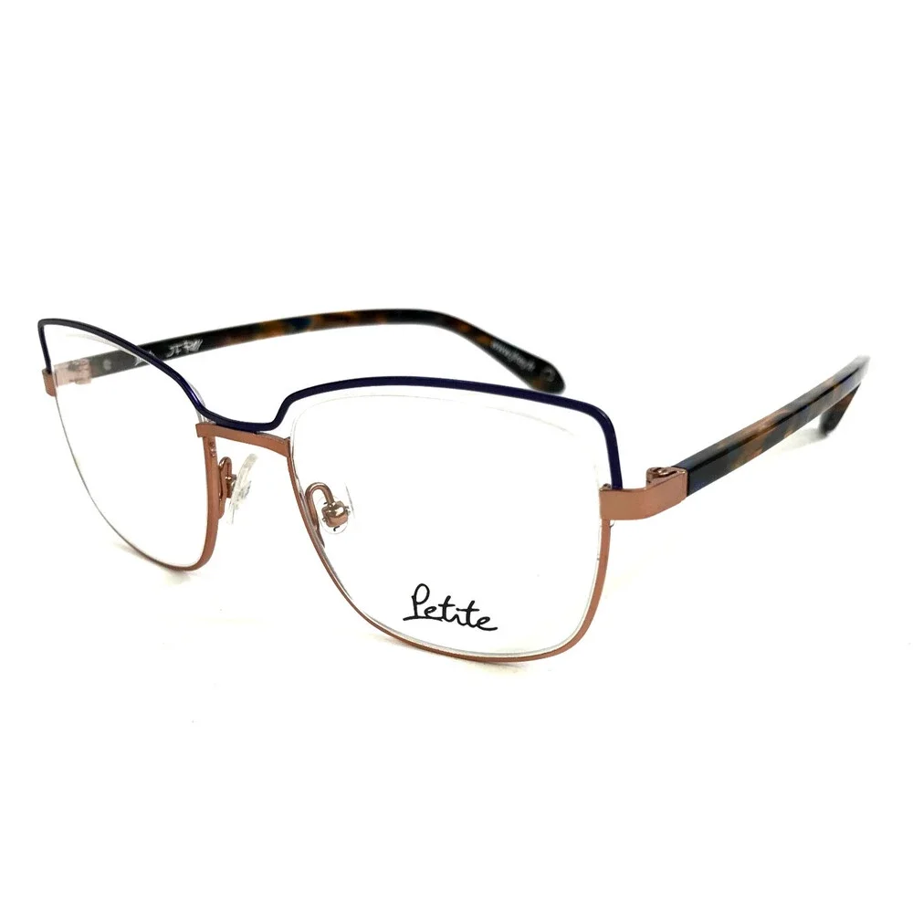 J.F. Rey Petite Eyeglasses Frames PM070 2505 Matte Blue Rose Gold 47-18-140